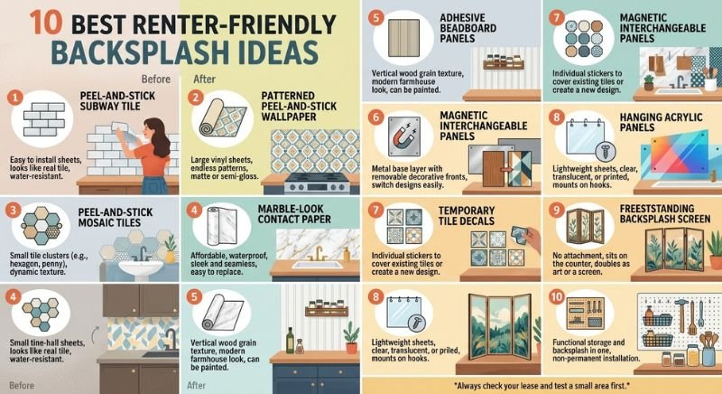 10 Best Renter-Friendly Backsplash Ideas