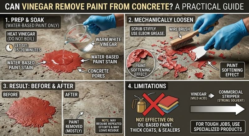 Can Vinegar Remove Paint From Concrete