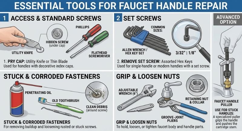 Essential Tools for Faucet Handle Repair