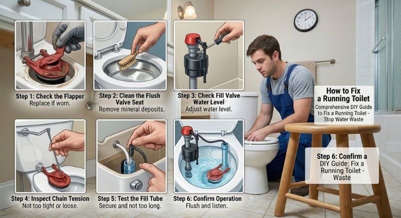 How to Fix a Running Toilet Step by Step