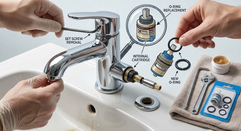 How to Fix a Single Handle Faucet That Is Leaking