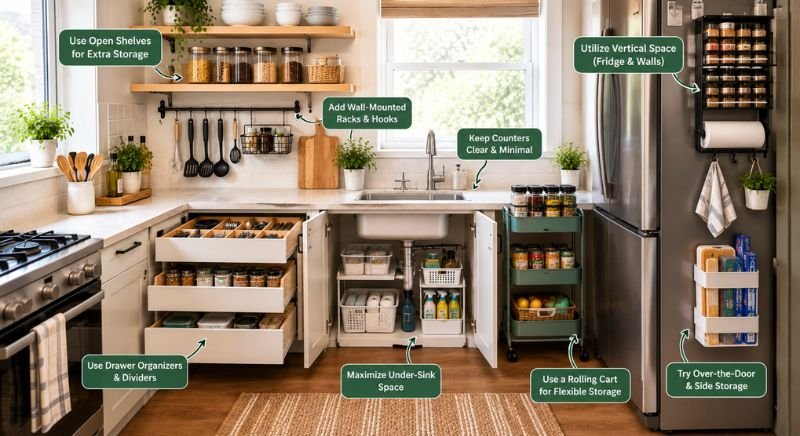 How to Organize a Kitchen With Limited Storage