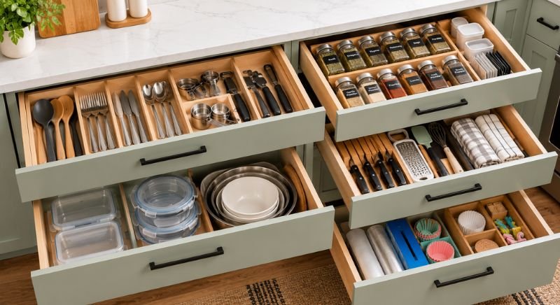 Kitchen Drawer Organization Ideas