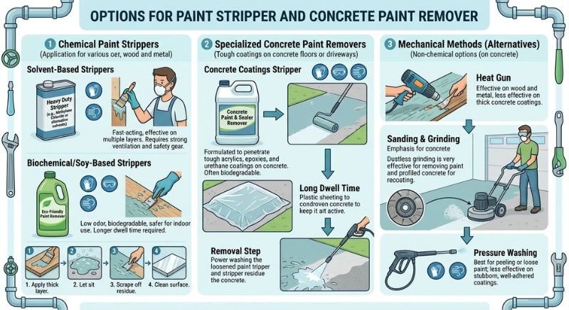 Paint Stripper and Concrete Paint Remover Options
