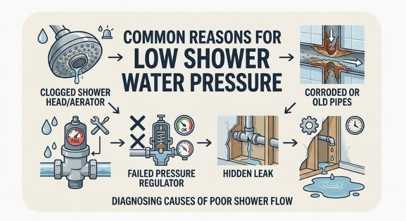 Signs of Low Shower Water Pressure