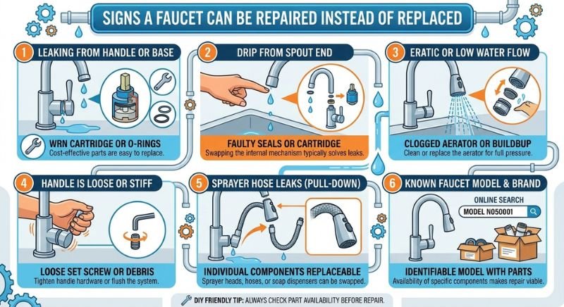 Signs the Faucet Can Be Repaired Instead of Replaced