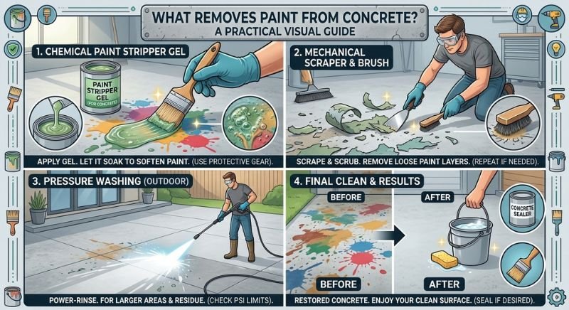 What Removes Paint From Concrete