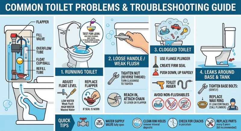 Common Toilet Problems and Troubleshooting