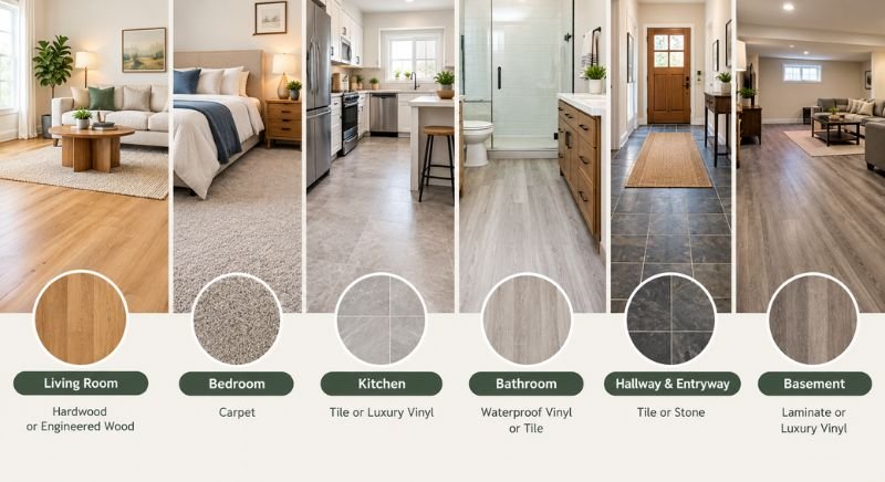 Best Flooring for Different Rooms and Home Needs